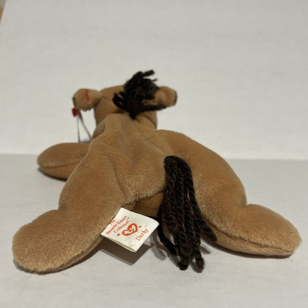 1995 Ty Beanie Baby DERBY Horse Rare No Star Coarse Mane PVC Pellets Retired - Picture 3 of 9